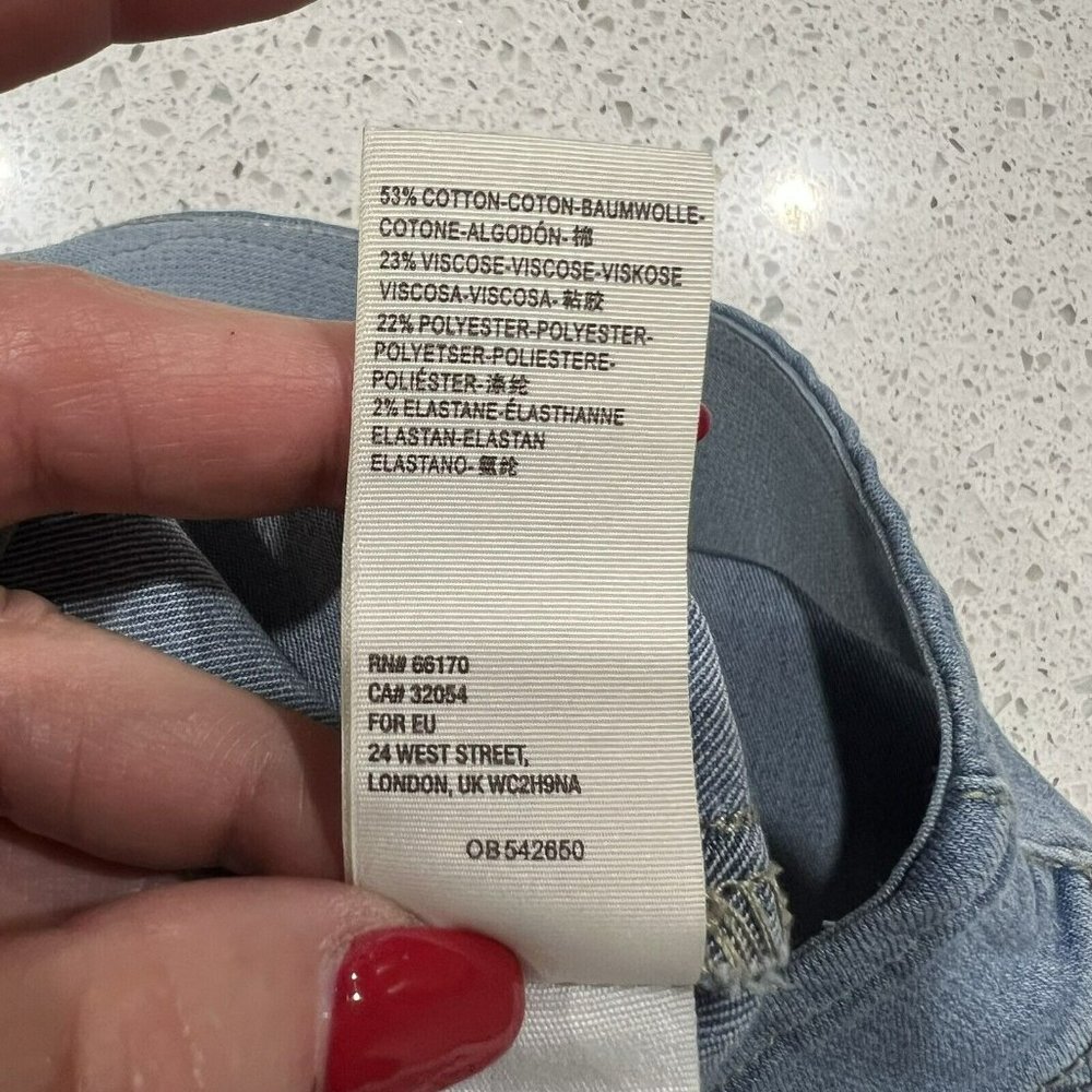 Free People Penny Pull On Flare Jeans Light Wash Jean High Rise Stretch Size 28 - Picture 9 of 12